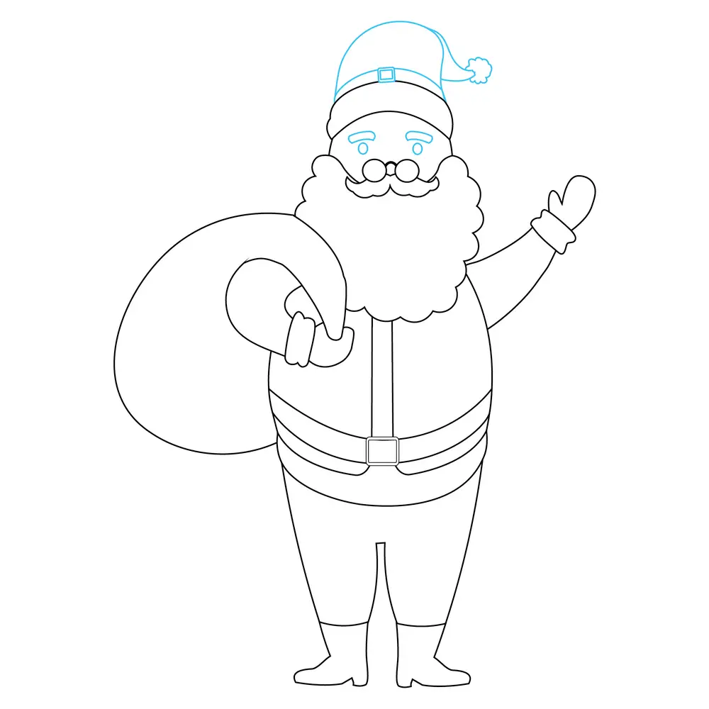 How to Draw Santa Claus Step by Step Step  9