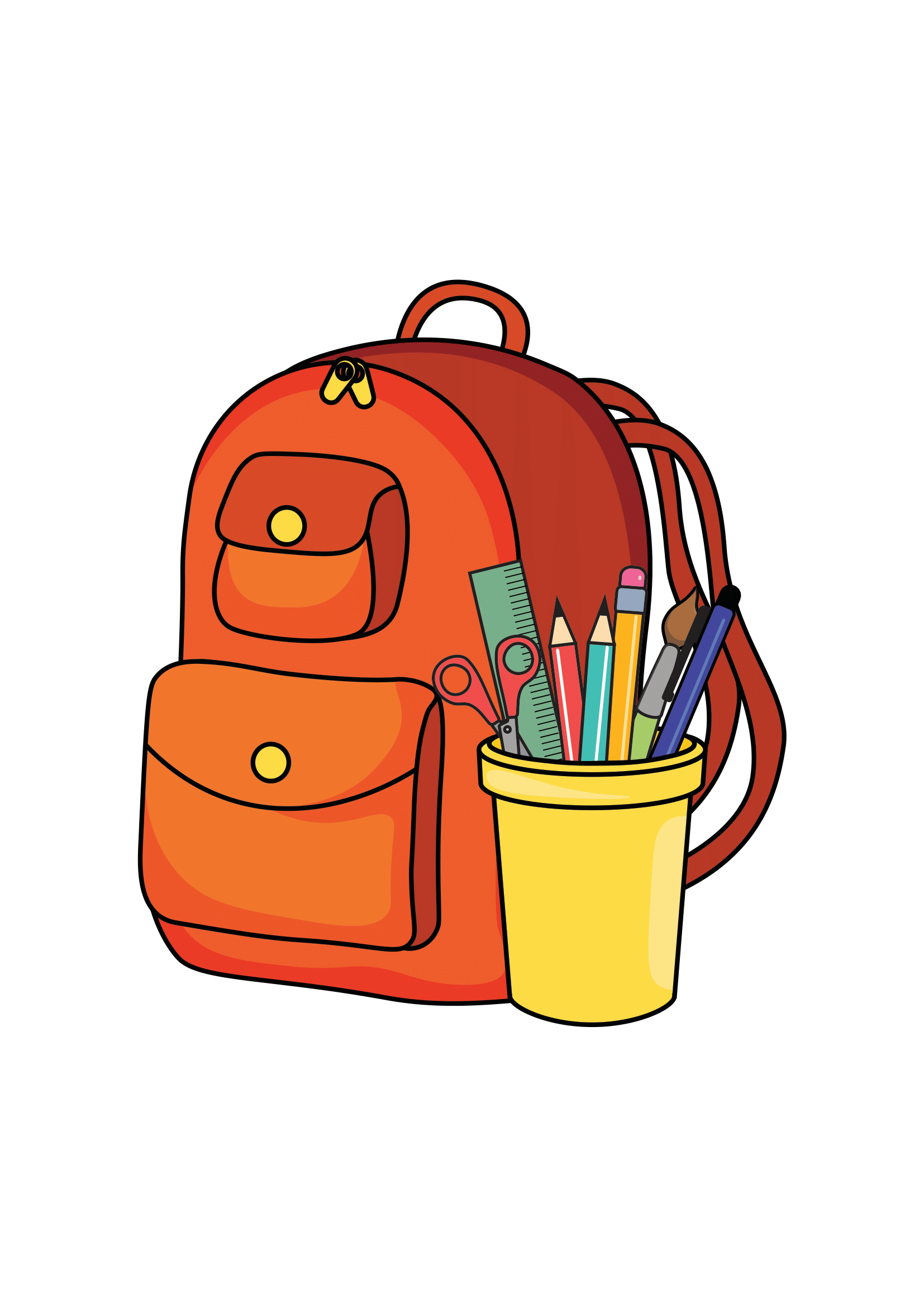 How to Draw School Supplies Step by Step Printable