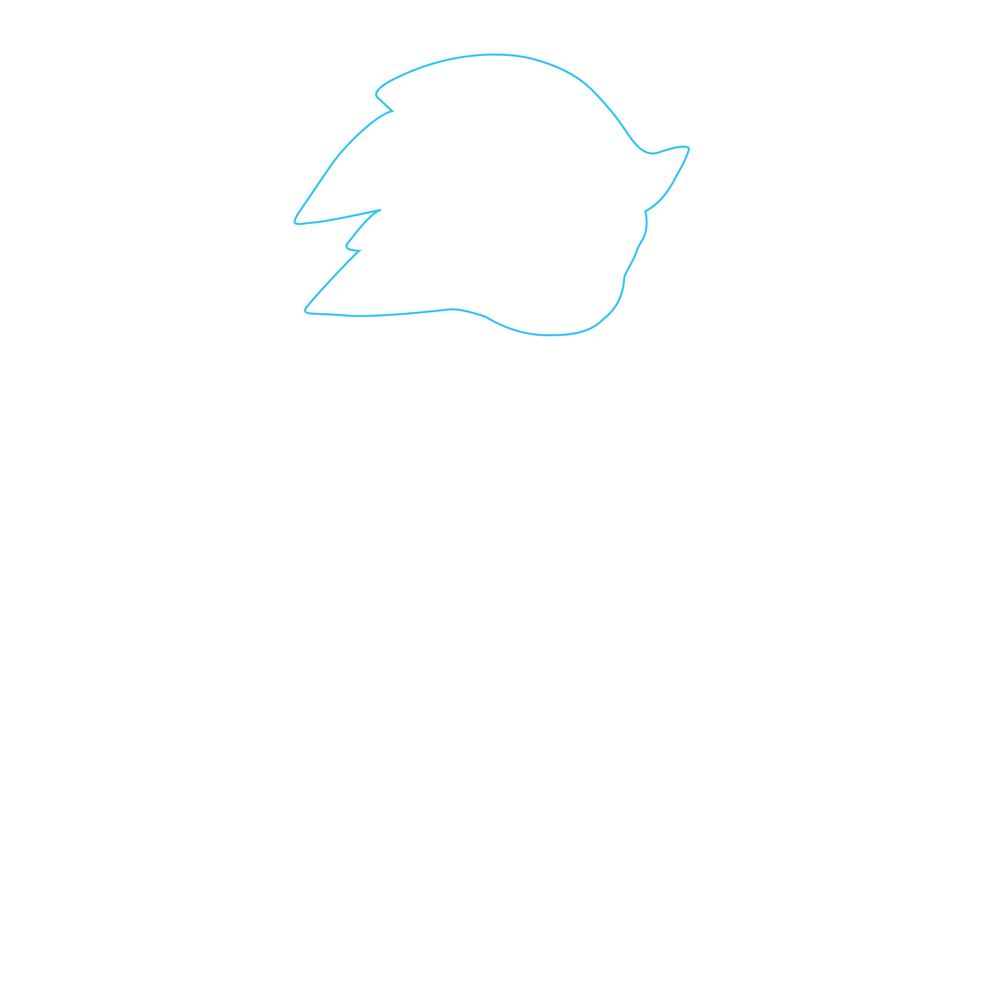 How to Draw Sonic The Hedgehog Step by Step Step  1