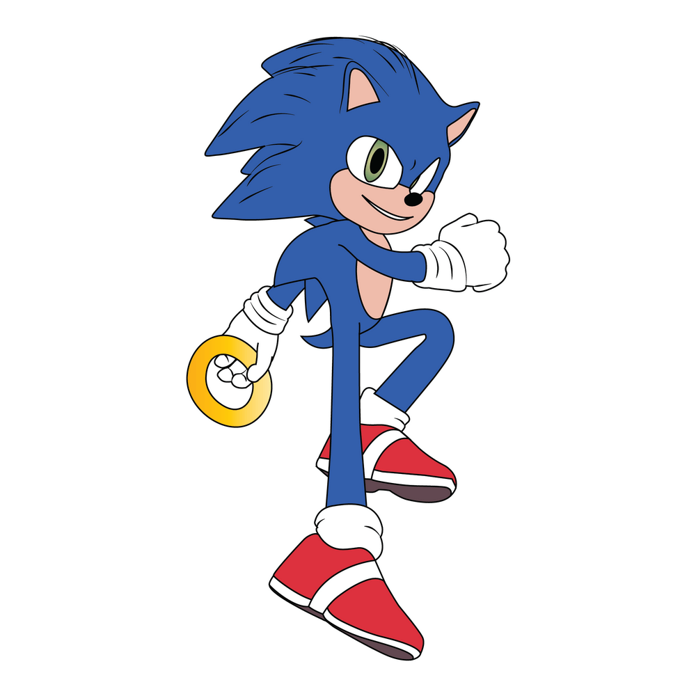 How to Draw Sonic The Hedgehog Step by Step Step  11