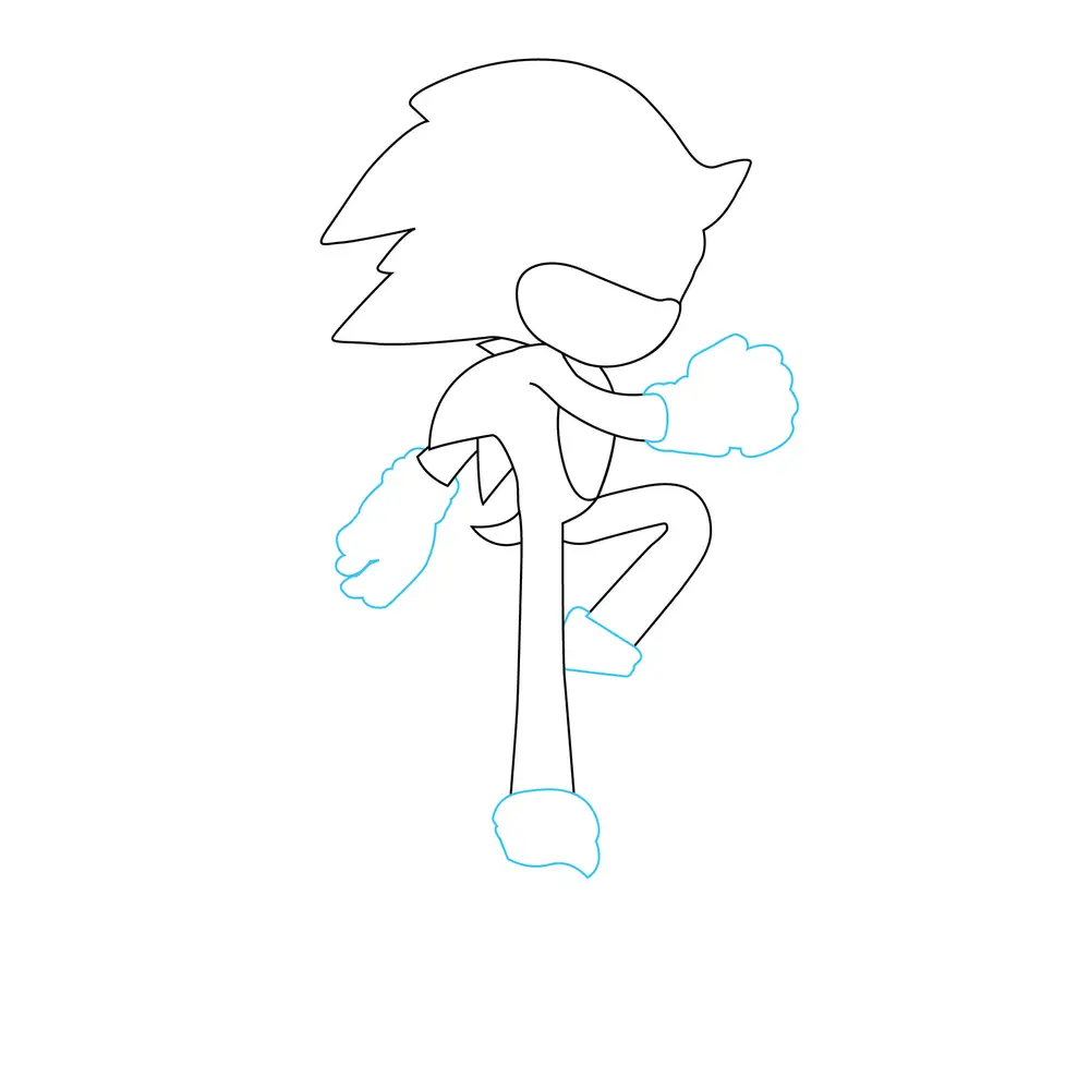 How to Draw Sonic The Hedgehog Step by Step Step  6