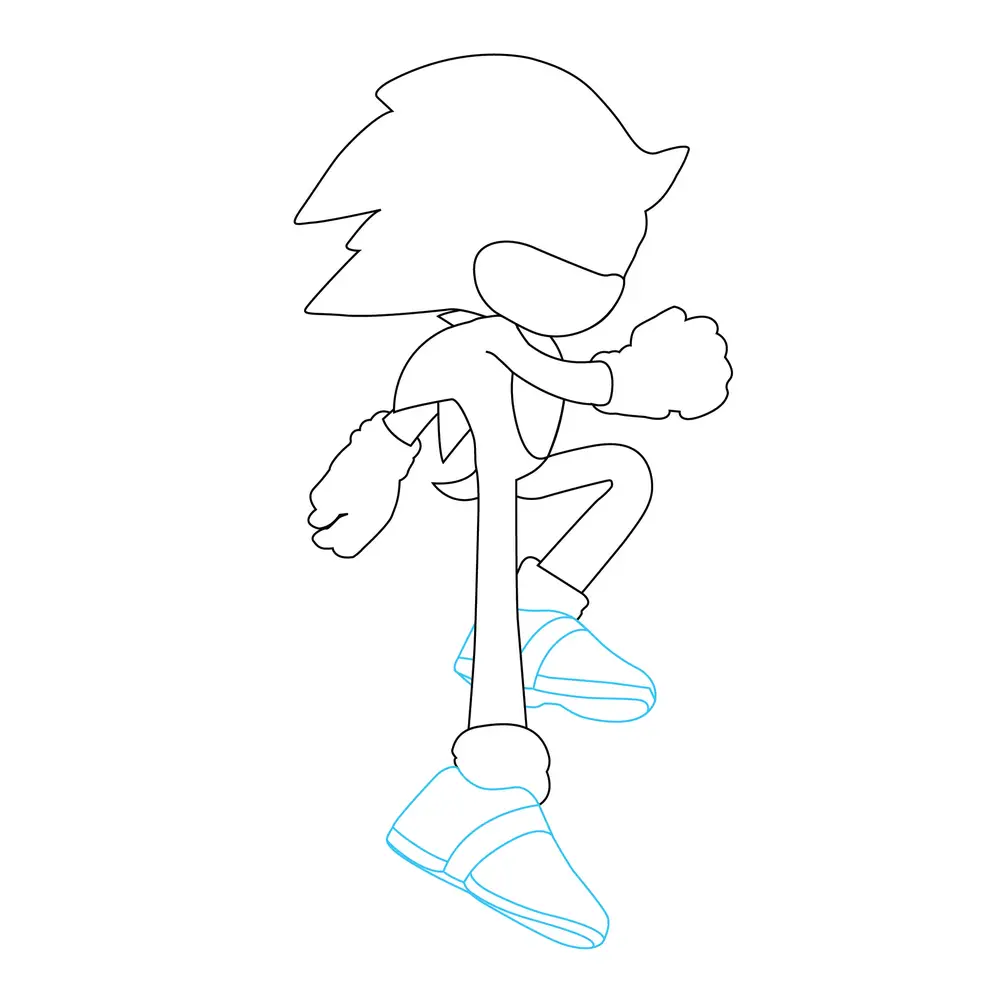 How to Draw Sonic The Hedgehog Step by Step Step  7