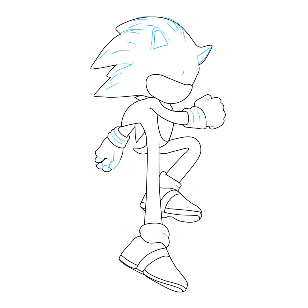 How to Draw Sonic The Hedgehog Step by Step Step  8