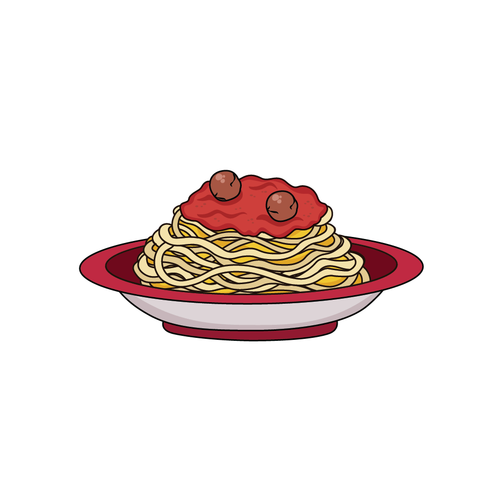 How to Draw Spaghetti And Meatballs Step by Step Step  9