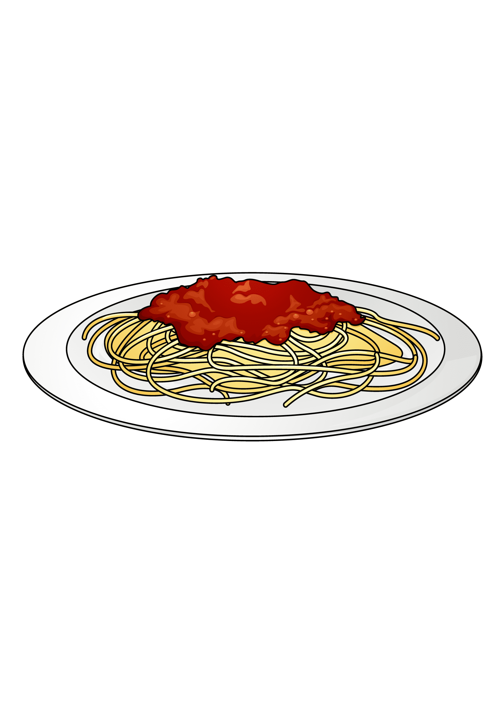 How to Draw Spaghetti Step by Step Printable