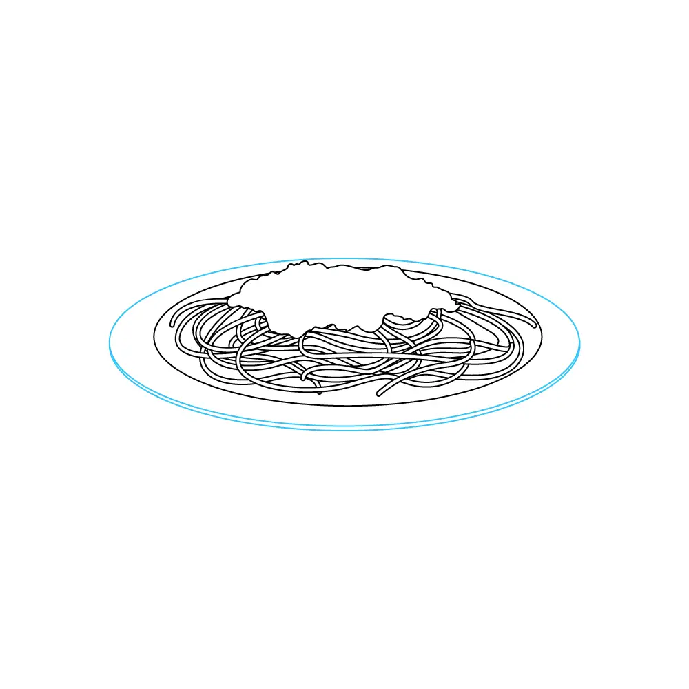 How to Draw Spaghetti Step by Step Step  8