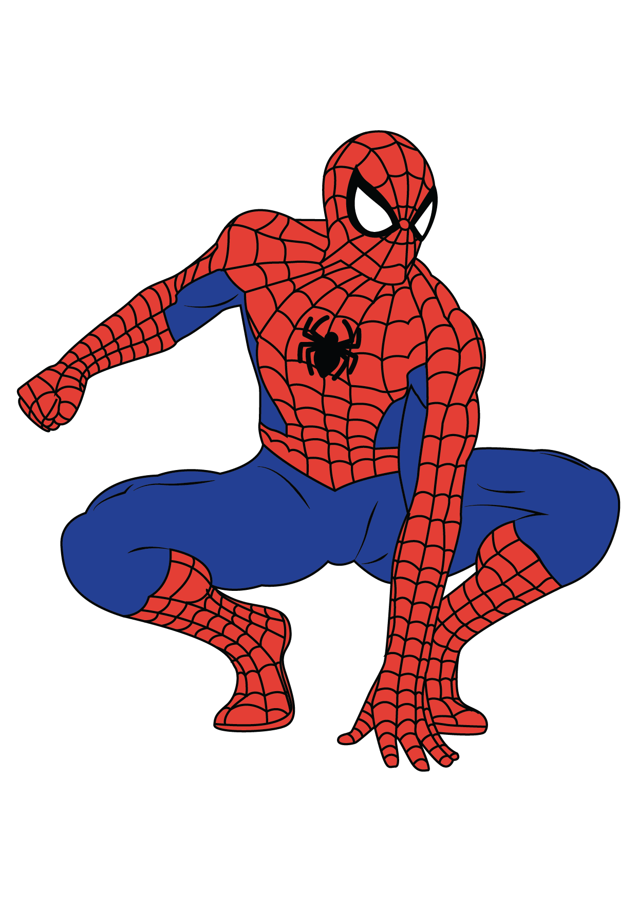How to Draw Spider Man Step by Step Printable
