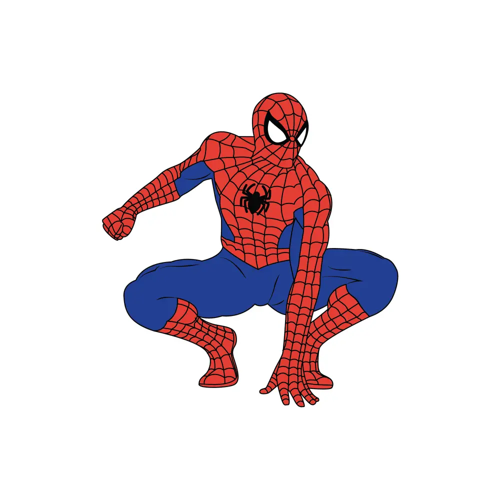 How to Draw Spider Man Step by Step Step  10