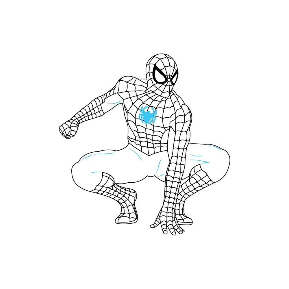 How to Draw Spider Man Step by Step Step  8