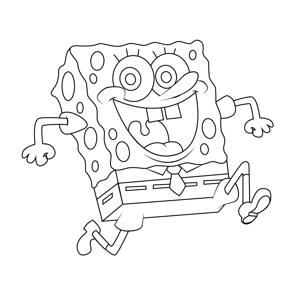 How to Draw Spongebob Step by Step Step  12