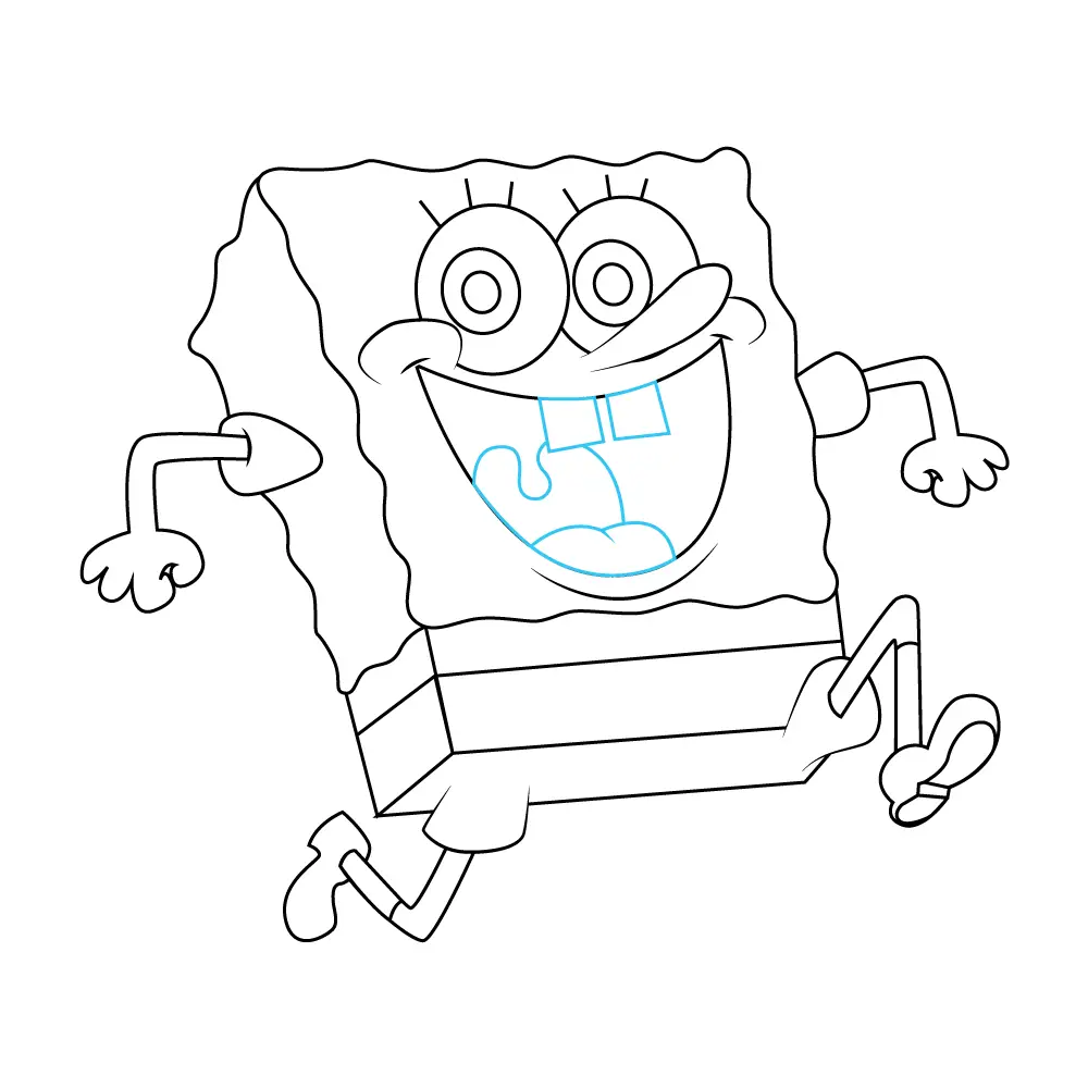 How to Draw Spongebob Step by Step Step  9