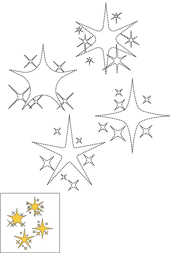 How to Draw Stars Step by Step Printable Dotted