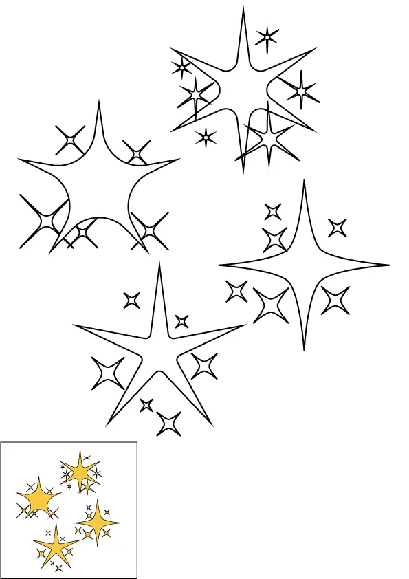 How to Draw Stars Step by Step Printable Color