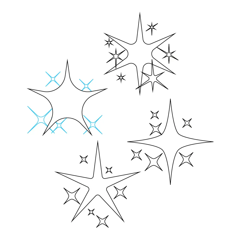 How to Draw Stars Step by Step Step  10