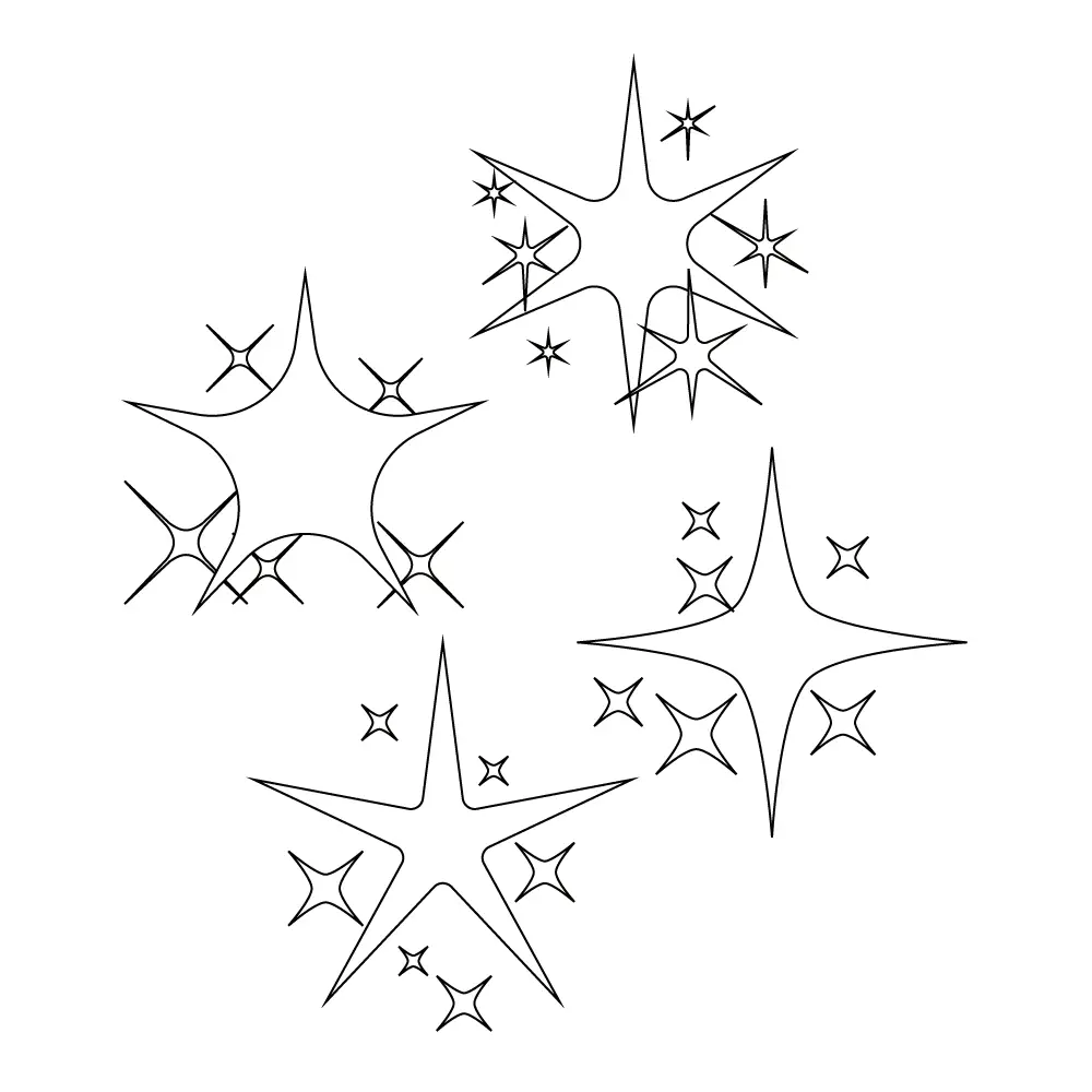 How to Draw Stars Step by Step Step  11
