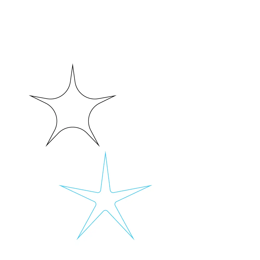 How to Draw Stars Step by Step Step  2