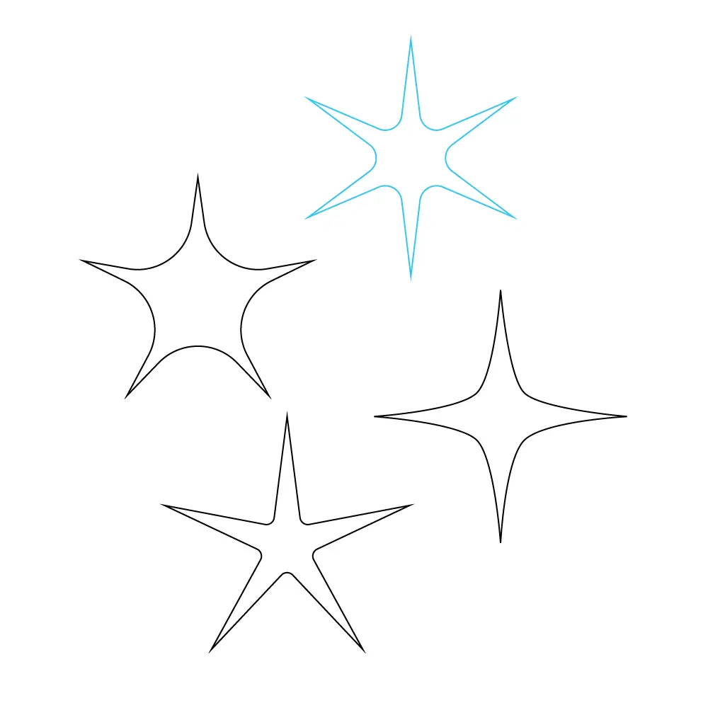 How to Draw Stars Step by Step Step  4