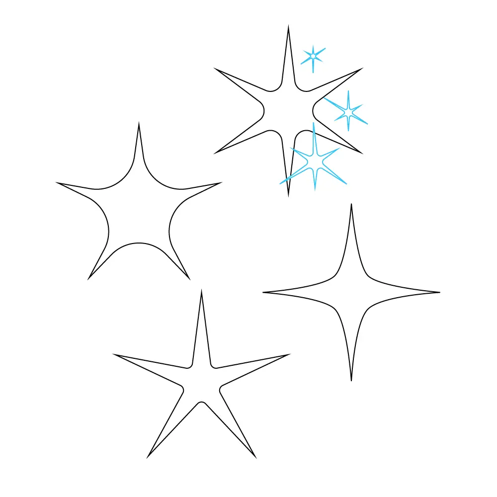 How to Draw Stars Step by Step Step  5