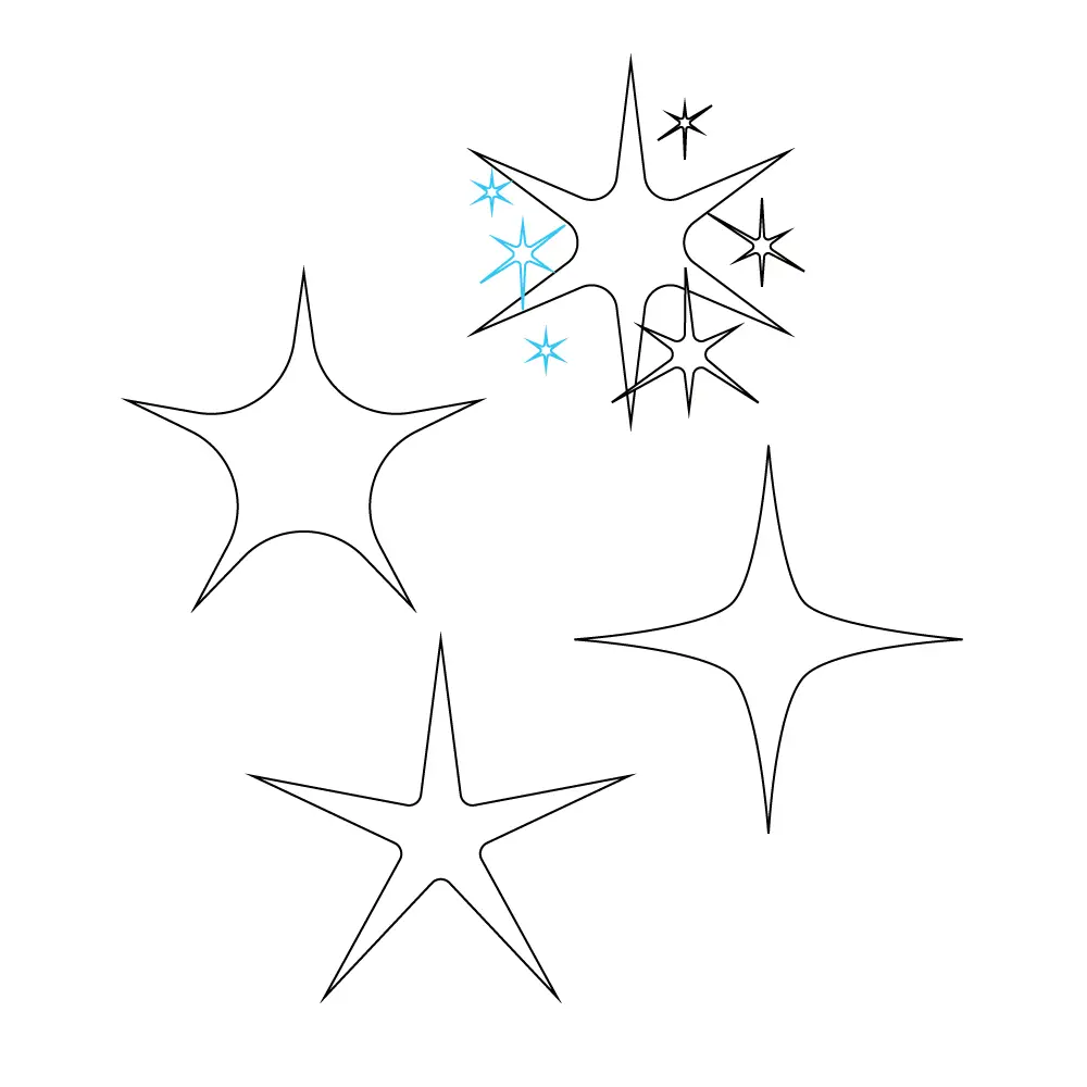 How to Draw Stars Step by Step Step  6