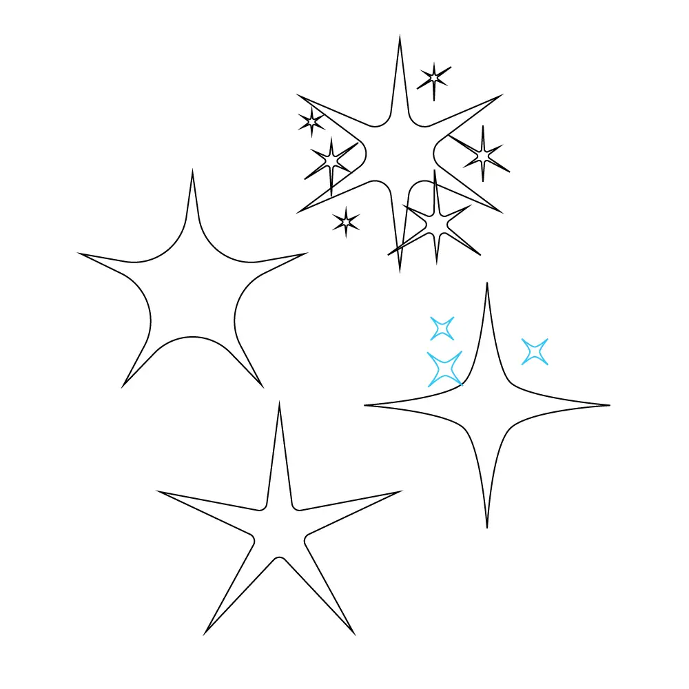 How to Draw Stars Step by Step Step  7