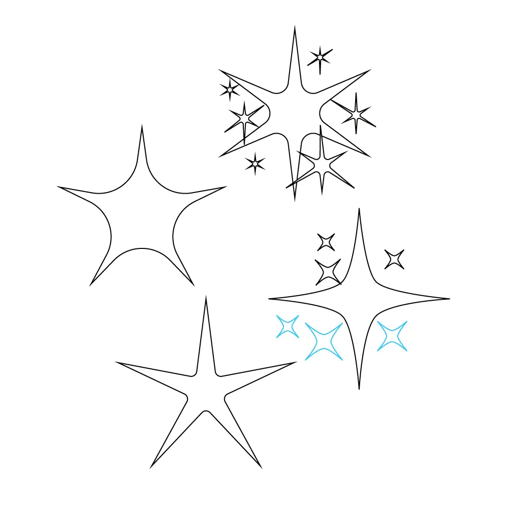 How to Draw Stars Step by Step Step  8