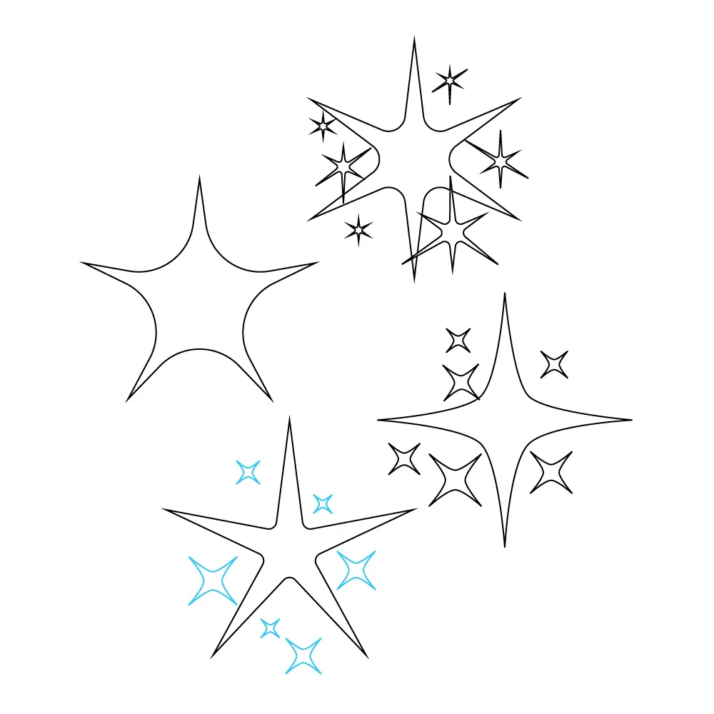 How to Draw Stars Step by Step Step  9