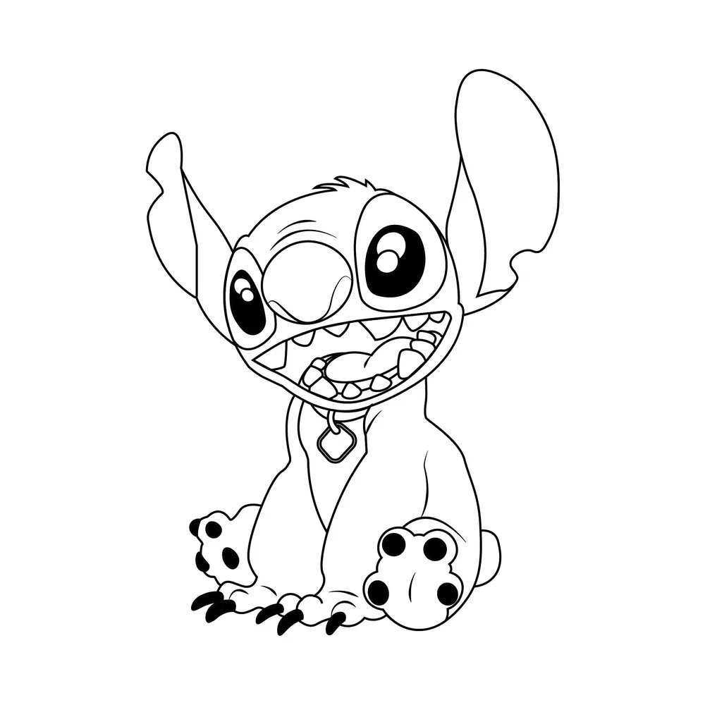 How to Draw Stitch Step by Step Step  10