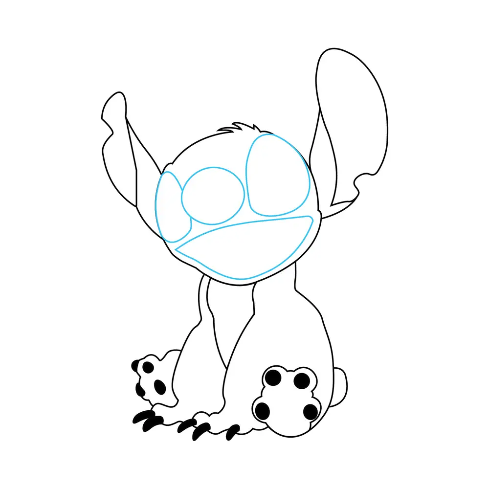 How to Draw Stitch Step by Step Step  7