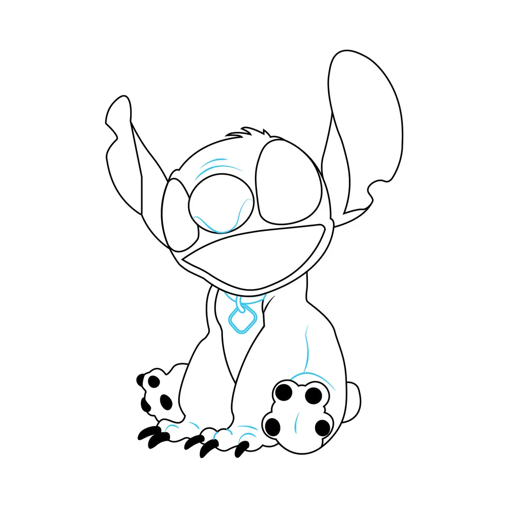 How to Draw Stitch Step by Step Step  8