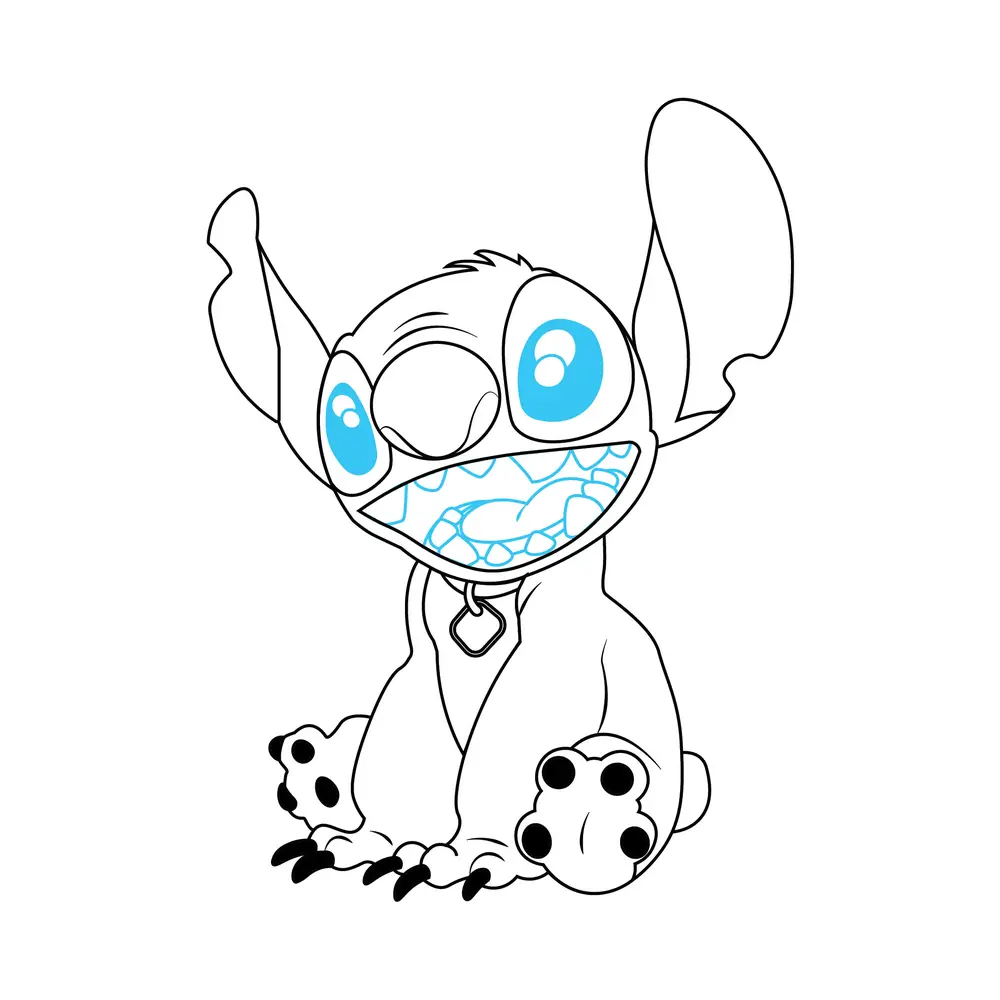 How to Draw Stitch Step by Step Step  9