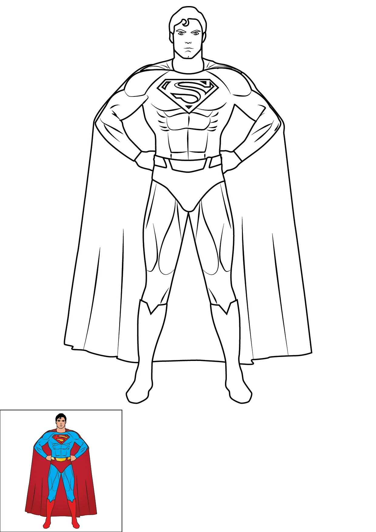 How to Draw Superman Step by Step Printable Color