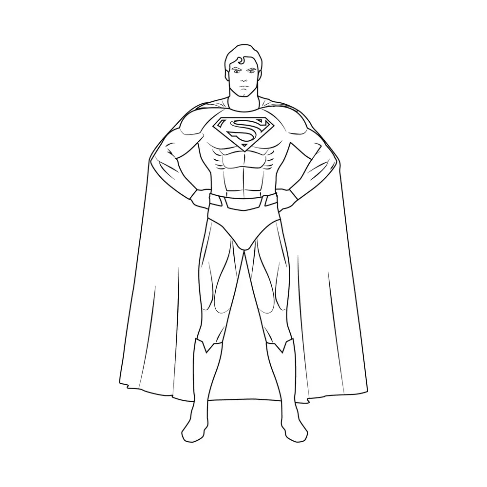 How to Draw Superman Step by Step Step  10