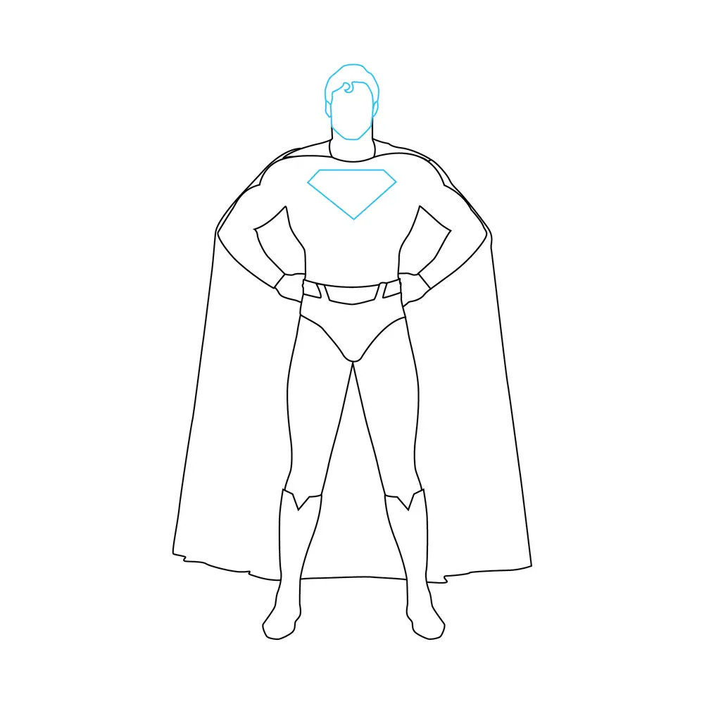 How to Draw Superman Step by Step Step  6