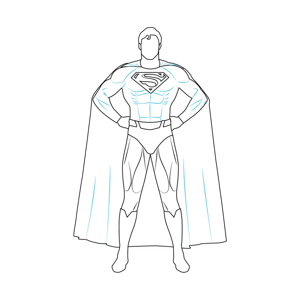 How to Draw Superman Step by Step Step  8