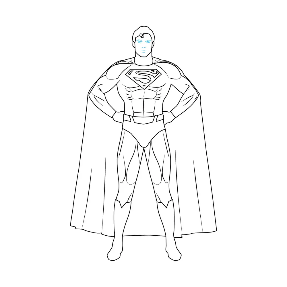 How to Draw Superman Step by Step Step  9