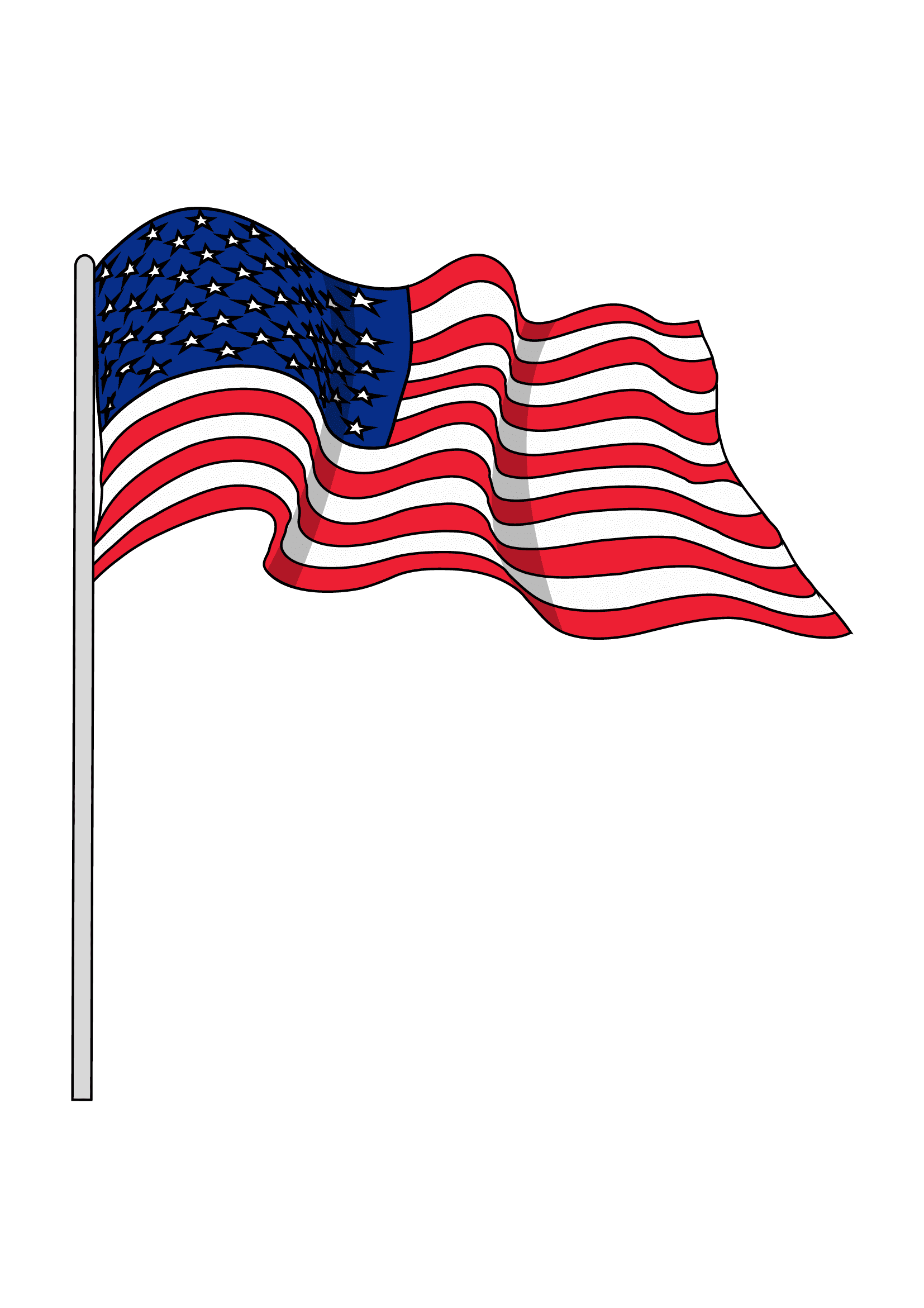 How to Draw The American Flag Step by Step Printable