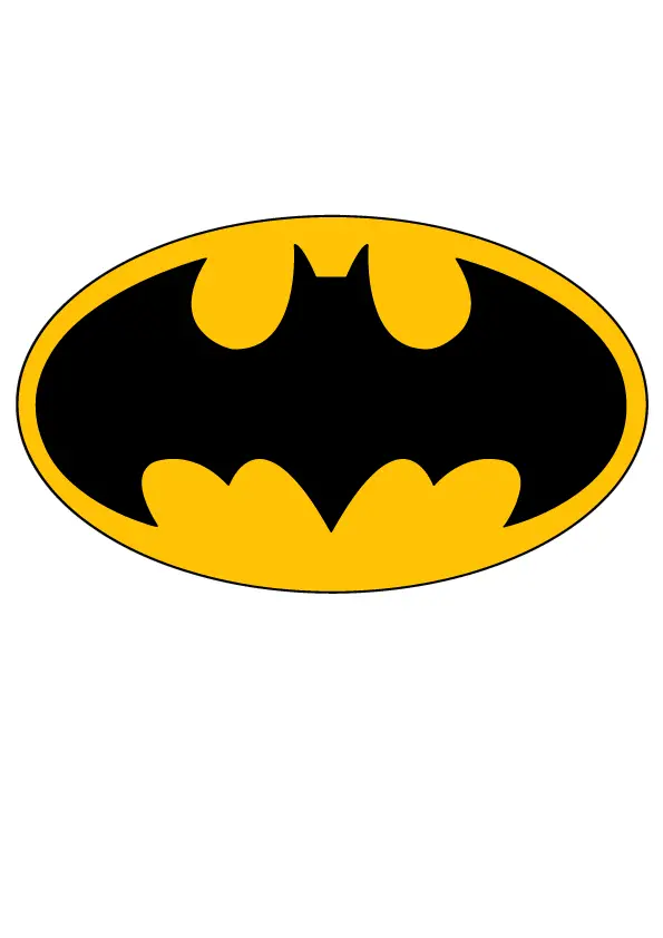 How to Draw The Batman Logo Step by Step Printable