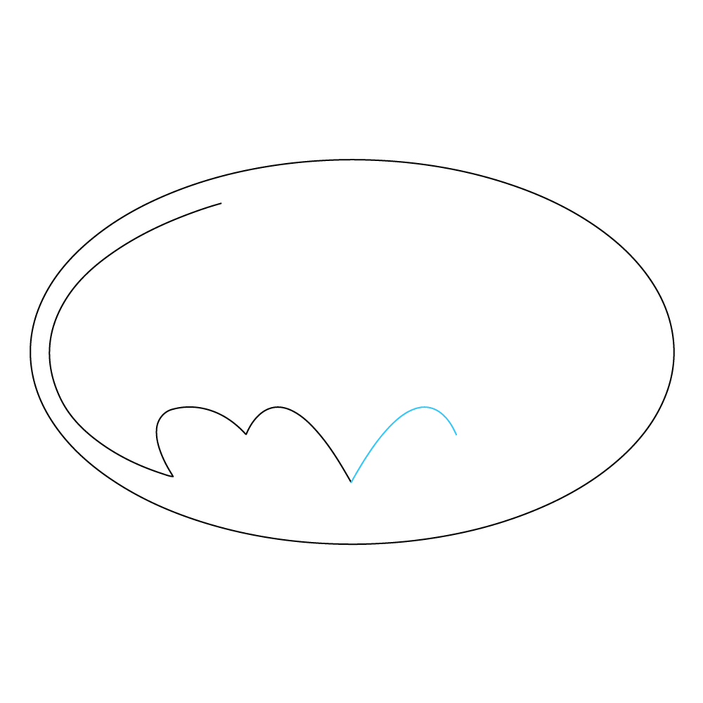 How to Draw The Batman Logo Step by Step Step  5