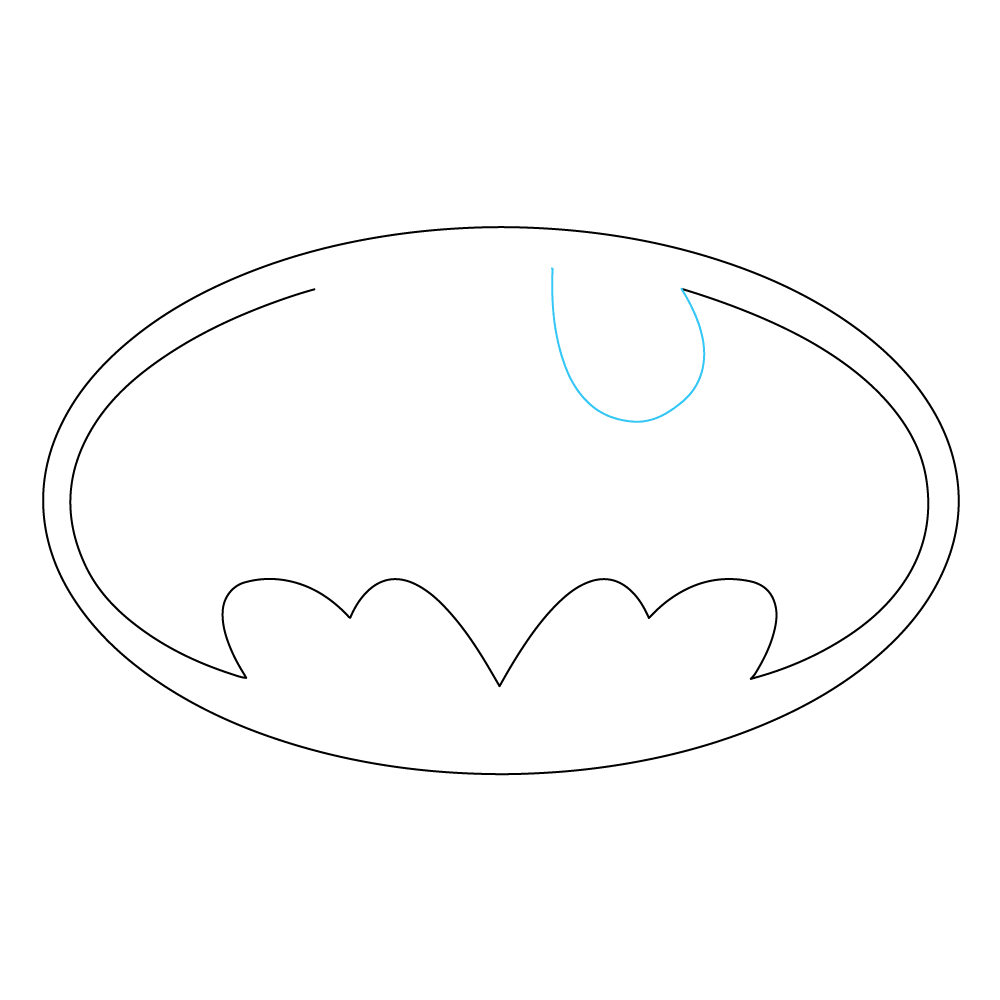 How to Draw The Batman Logo Step by Step Step  8