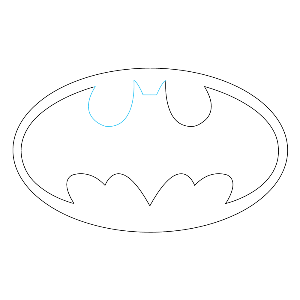 How to Draw The Batman Logo Step by Step Step  9