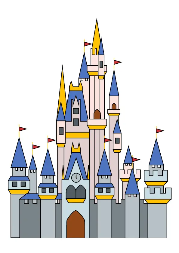 How to Draw The Disney Castle Step by Step