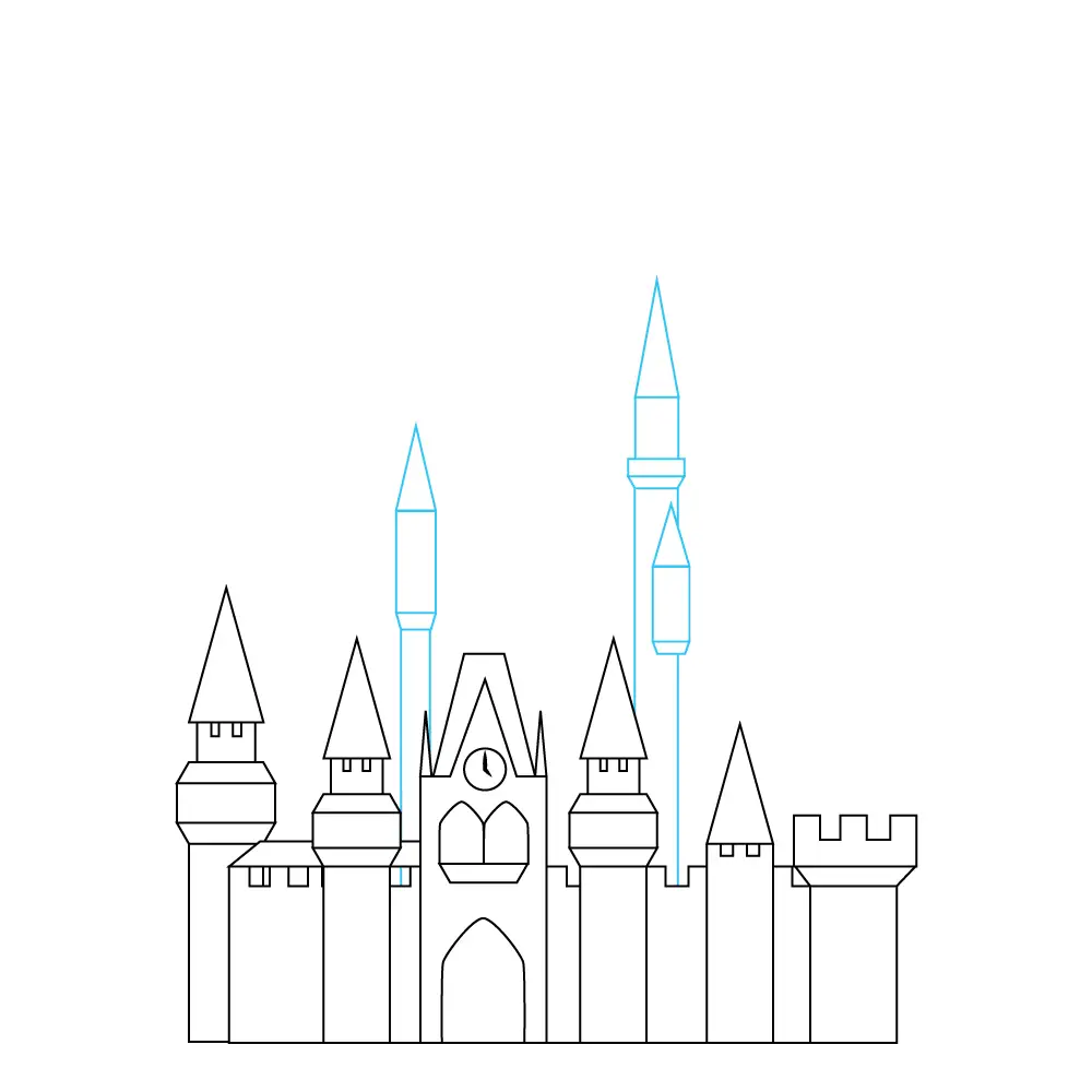 How to Draw The Disney Castle Step by Step Step  7
