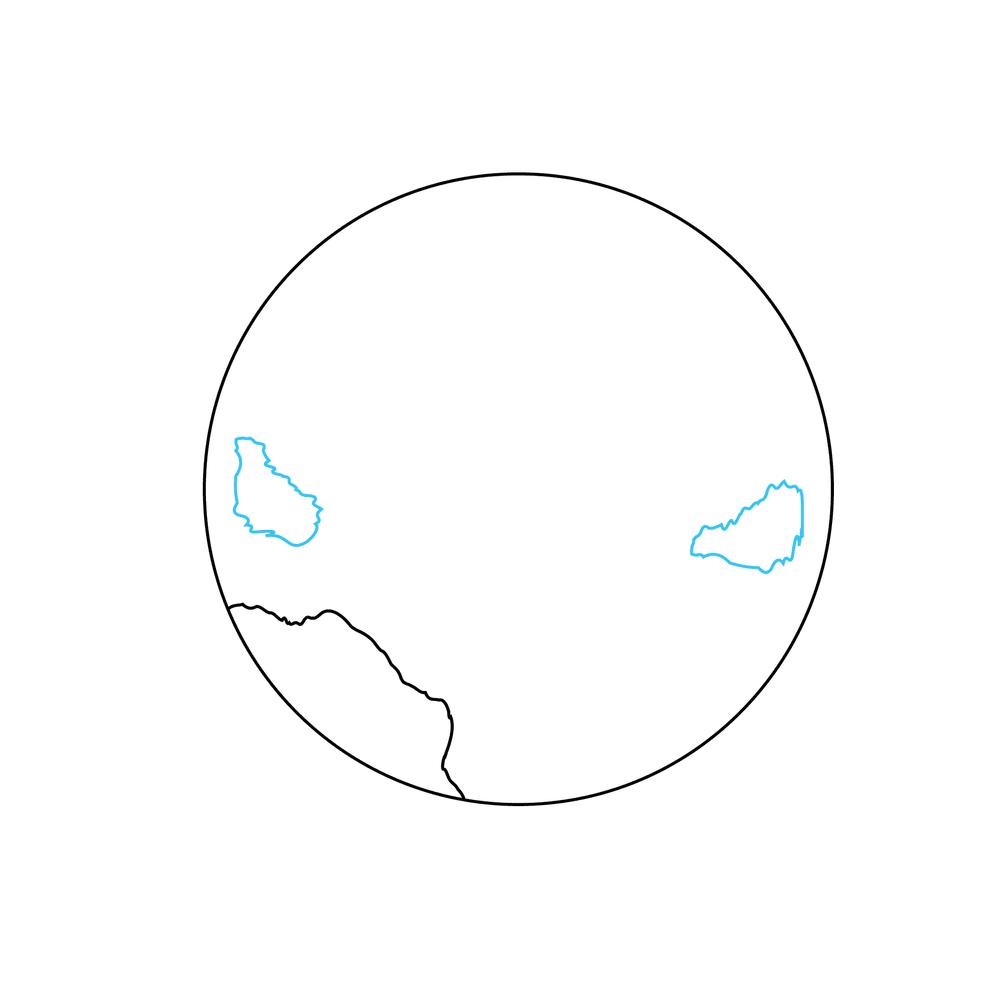 How to Draw The Earth Step by Step Step  3