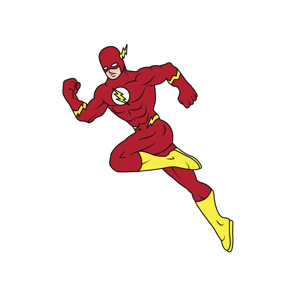 the flash superhero drawing