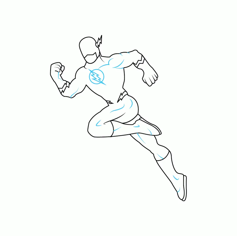 How to Draw The Flash Step by Step Step  6