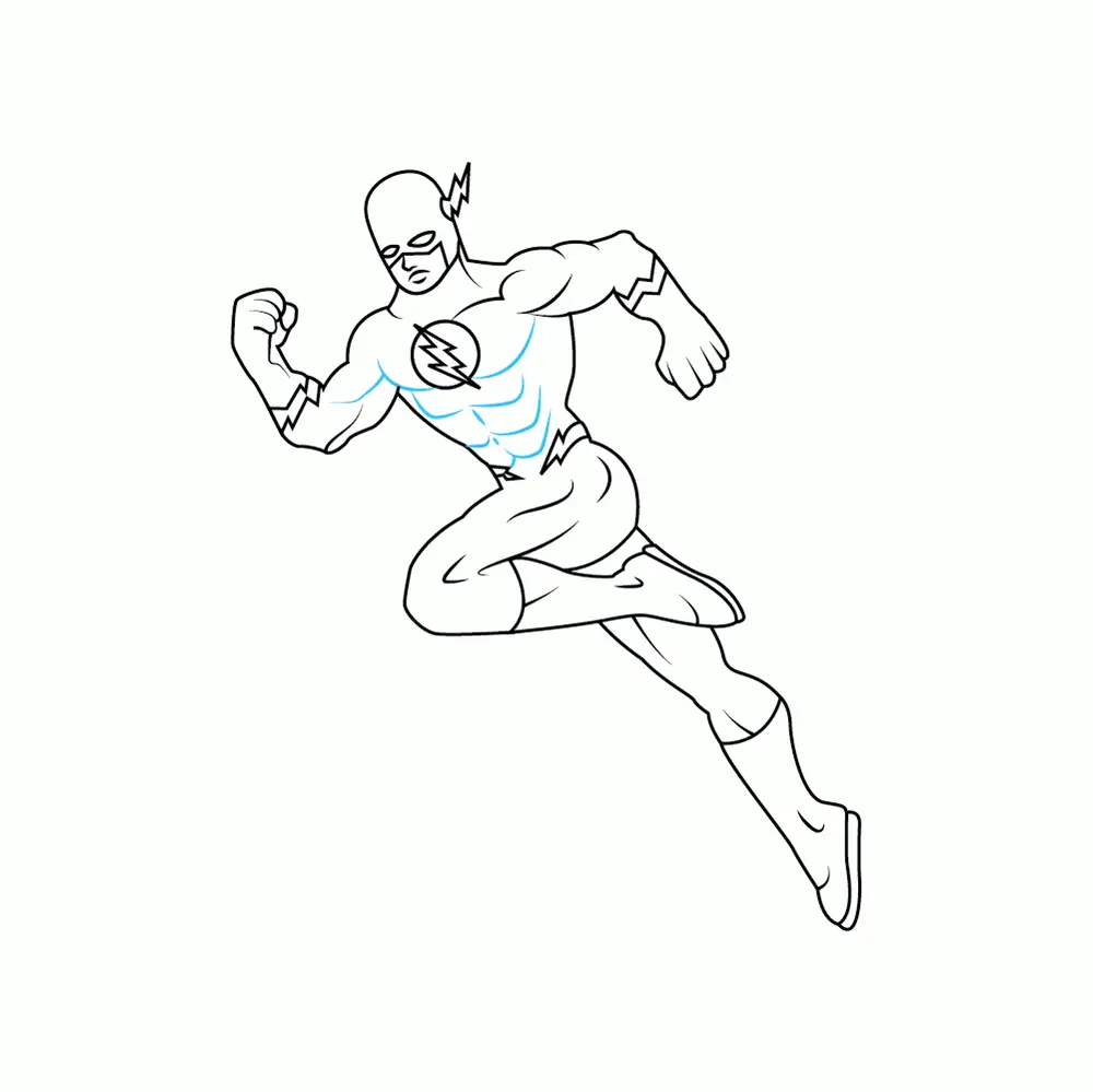 How to Draw The Flash Step by Step Step  8