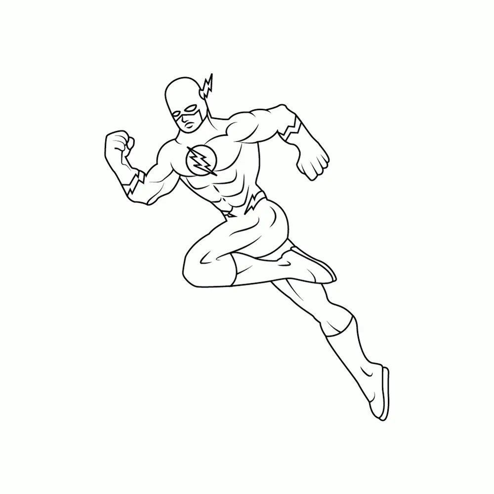 How to Draw The Flash Step by Step Step  9