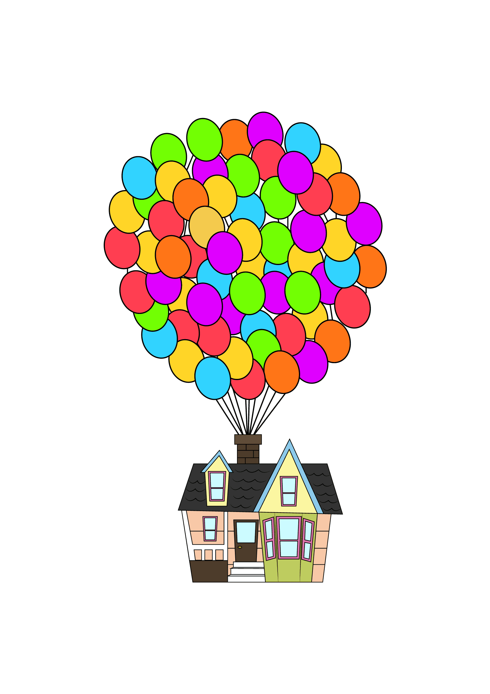 How to Draw The House From Up Step by Step Printable