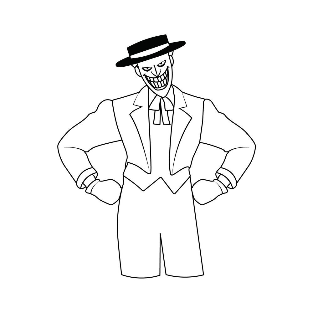 How To Draw The Joker Cartoon Step By Step