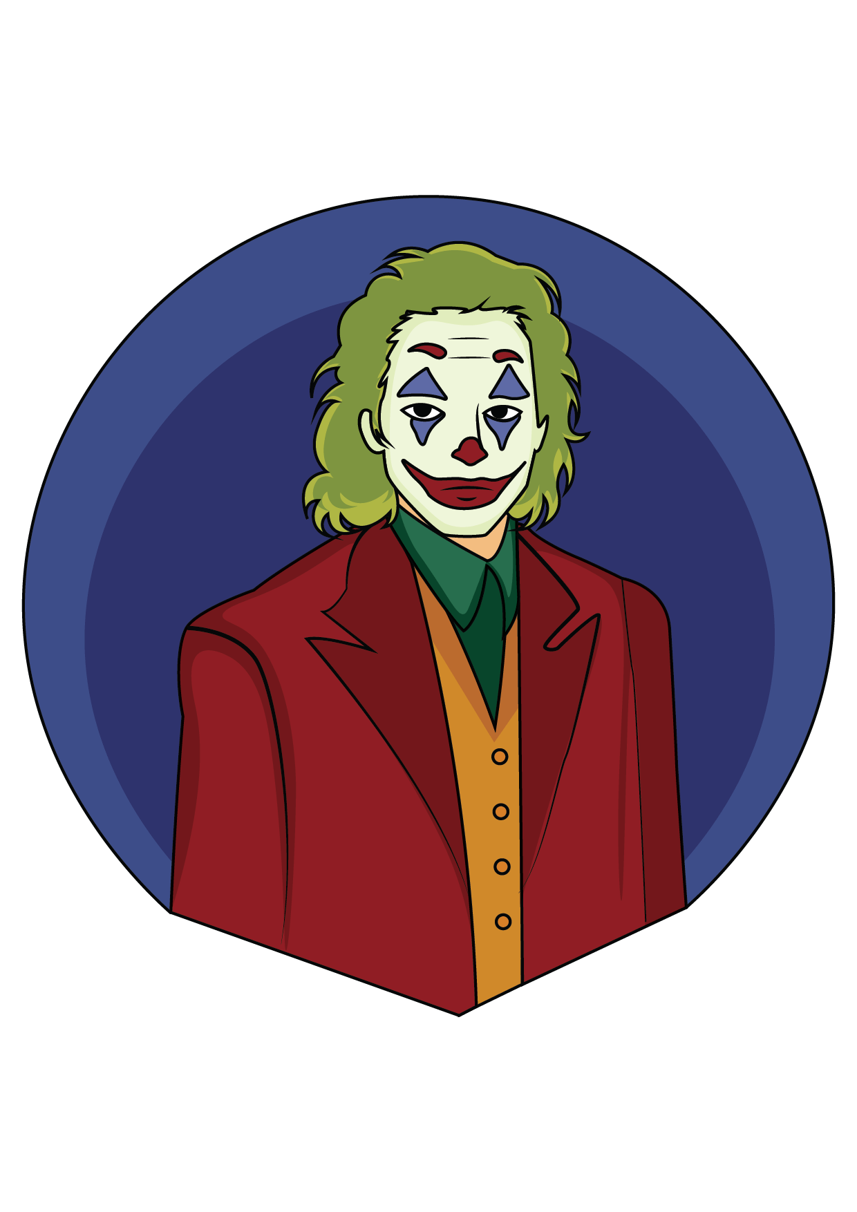 How to Draw The Joker Step by Step Printable